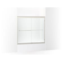 Fluence 55-7/16" High x 59-5/8" Wide Sliding Frameless Tub Door with Clear Glass