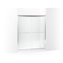 Fluence 70" High x 59-5/8" Wide Sliding Framed Shower Door with Clear Glass