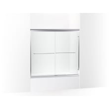 Fluence 62-11/16" High x 52" Wide Sliding Frameless Tub Door with Clear Glass