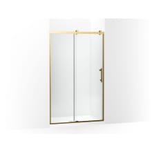 Rely 75-5/8" High x 47-5/8" Wide Sliding Semi Frameless Tempered Glass Shower Door with Controlled Close and CleanCoat+ Technologies