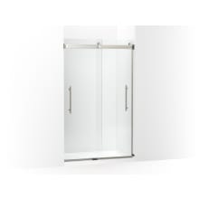 Levity Plus 77-9/16" High x 47-1/4" Wide Sliding Frameless Shower Door with Clear Glass
