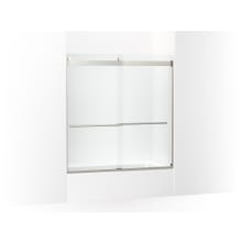 Levity Plus 61-9/16" High x 59-5/8" Wide Sliding Frameless Tub Door with Clear Glass