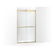 Levity Plus 81-5/8" High x 47-5/8" Wide Sliding Frameless Shower Door with Clear Glass