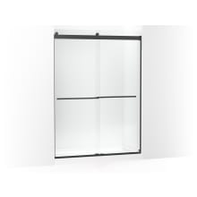 Levity Plus 81-5/8" High x 59-5/8" Wide Sliding Frameless Shower Door with Clear Glass