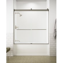 Levity 62" High x 59-5/8" Wide Bypass Frameless Tub Door with Clear Glass