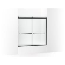 Levity 59-3/4" High x 59-5/8" Wide Sliding Frameless Tub Door with Frosted Glass