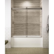 Levity 59-3/4" High x 59-5/8" Wide Sliding Frameless Tub Door with Clear Glass