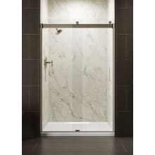 Levity 74" High x 47-5/8" Wide Bypass Semi Frameless Shower Door with Clear Glass
