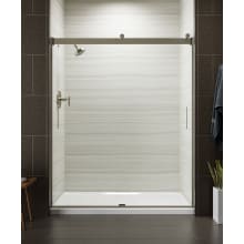 Levity 74" High x 59-5/8" Wide Bypass Semi Frameless Shower Door with Clear Glass