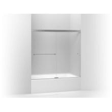 Revel 55-1/2" High x 59-5/8" Wide Sliding Semi Frameless Tub Door with Frosted Glass