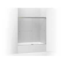 Revel Frameless Sliding 55-1/2" High x 59-5/8" Wide Sliding Shower Door with 1/4" Clear Glass and Reversible Opening