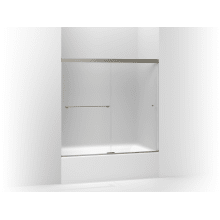 Revel 55-1/2" High x 59-5/8" Wide Sliding Semi Frameless Tub Door with Frosted Glass