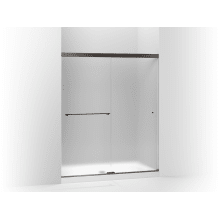 Revel 76" High x 59-5/8" Wide Sliding Semi Frameless Shower Door with Frosted Glass