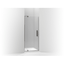 Revel 70" High x 31-1/8" Wide Hinged Frameless Shower Door with Frosted Glass