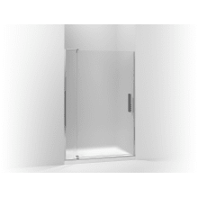 Revel 70" High x 44" Wide Hinged Frameless Shower Door with Frosted Glass