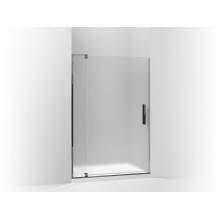 Revel 70" High x 48" Wide Hinged Frameless Shower Door with Frosted Glass