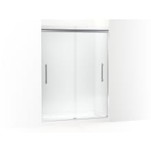 Pleat 79-1/16" High x 54-5/8" Wide Sliding Semi Frameless Shower Door with Clear Glass