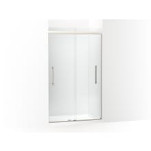 Pleat 79-1/16" High x 44-5/8" Wide Sliding Semi Frameless Shower Door with Clear Glass