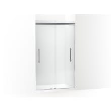 Pleat 79-1/16" High x 44-5/8" Wide Sliding Semi Frameless Shower Door with Clear Glass