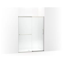 Elate 70-1/2" High x 53-5/8" Wide Sliding Semi Frameless Shower Door with Frosted Glass