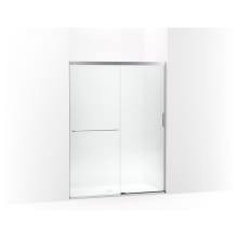 Elate 70-1/2" High x 53-5/8" Wide Sliding Semi Frameless Shower Door with Frosted Glass