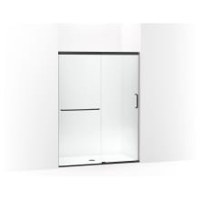 Elate 70-1/2" High x 53-5/8" Wide Sliding Semi Frameless Shower Door with Clear Glass