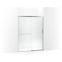 Elate 70-1/2" High x 53-5/8" Wide Sliding Semi Frameless Shower Door with Clear Glass