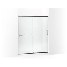 Elate 70-1/2" High x 59-5/8" Wide Sliding Semi Frameless Shower Door with Frosted Glass