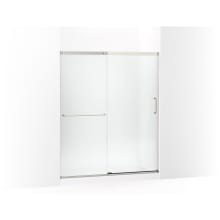 Elate 70-1/2" High x 59-5/8" Wide Sliding Semi Frameless Shower Door with Frosted Glass