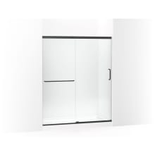 Elate 70-1/2" High x 59-5/8" Wide Sliding Semi Frameless Shower Door with Clear Glass