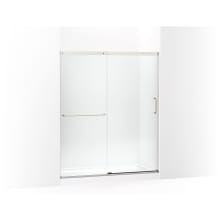 Elate 70-1/2" High x 59-5/8" Wide Sliding Semi Frameless Shower Door with Clear Glass