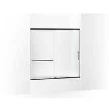 Elate 56-3/4" High x 59-5/8" Wide Sliding Semi Frameless Tub Door with Frosted Glass