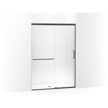 Elate 75-1/2" High x 53-5/8" Wide Sliding Semi Frameless Shower Door with Clear Glass
