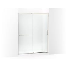 Elate 75-1/2" High x 59-5/8" Wide Sliding Semi Frameless Shower Door with Clear Glass
