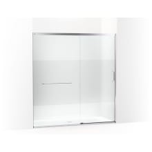 Elate 75-1/2" High x 71-5/8" Wide Sliding Semi Frameless Shower Door with Clear Glass