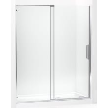 Echelon 71-3/4" H x 59-3/4" W Sliding Semi Frameless Shower Door with Crystal Clear Tempered Glass, CleanCoat+, and SealNetik Technologies