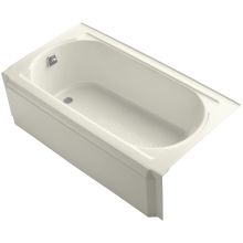Memoirs Collection 60" Cast Iron Three Wall Alcove Soaking Bathtub with Left Hand Drain