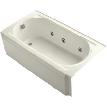 Memoirs Collection 60" Three Wall Alcove Jetted Whirlpool Bath Tub with Left Side Drain