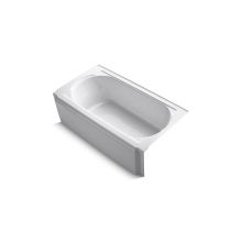 Memoirs Collection 60" Three Wall Alcove BubbleMassage Bath Tub with Right Hand Drain and White Airjet Color Finish