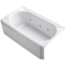 Memoirs Collection 60" Three Wall Alcove Jetted Whirlpool Bath Tub with Right Side Drain