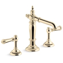 Artifacts Widespread Bathroom Faucet with Lever Handles - Free Metal Pop-Up Drain Assembly with purchase