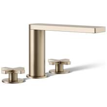 Composed Widespread Deck Mounted Roman Tub Filler with Cross Handles