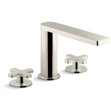 Composed Widespread Deck Mounted Roman Tub Filler with Cross Handles