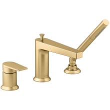 Taut Deck Mounted Roman Tub Filler with Built-In Diverter - Includes Hand Shower