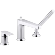 Taut Deck Mounted Roman Tub Filler with Built-In Diverter - Includes Hand Shower
