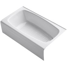 Seaforth 54" Enameled Cast Iron Soaking Bathtub for Alcove Installations with Right Drain