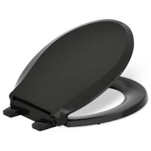 Cachet Round Closed-Front Toilet Seat with Quiet-Close, Grip-Tight Bumpers, and Night Light