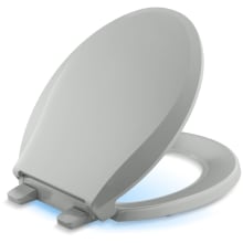 Cachet Round Closed-Front Toilet Seat with Quiet-Close, Grip-Tight Bumpers, and Night Light