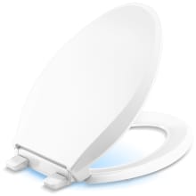 Cachet Elongated Closed-Front Toilet Seat with Quiet-Close, Grip-Tight Bumpers, and Night Light