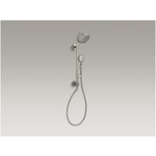 HydroRail-S 2.5 GPM Single Function Shower Head with MasterClean Technology - Included Handshower, Slide Bar, and Hose